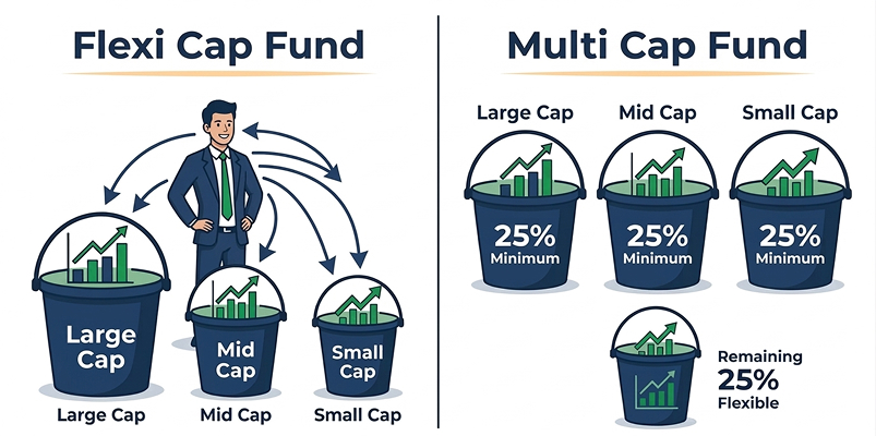 Flexi Cap vs Multi Cap Difference